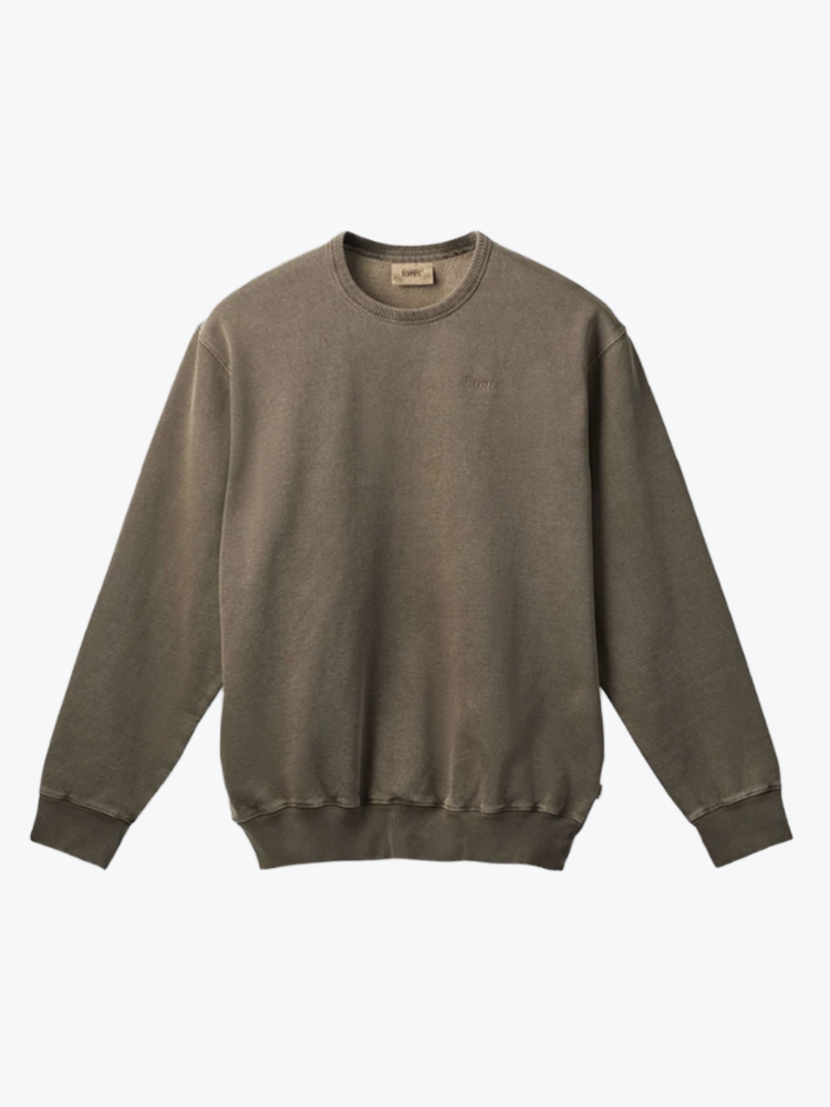 Foret Foret - Noon Pigment Dyed Sweatshirt  Wood - Truien - Heren Bruin Truien