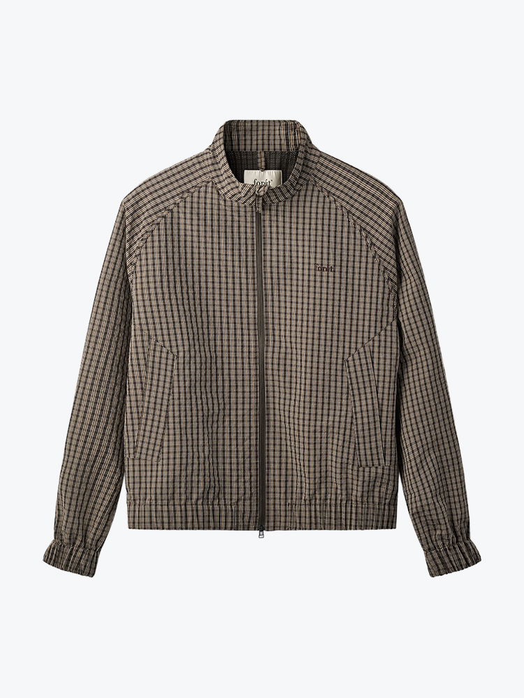 Foret Foret - Stream Track Jacket Wood Check - Jassen - Heren Bruin Jassen