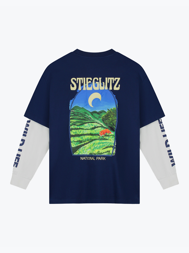 Stieglitz Stieglitz - Fiore Wide Skate Longsleeve Blue - T-Shirts - Dames Blauw T-shirts
