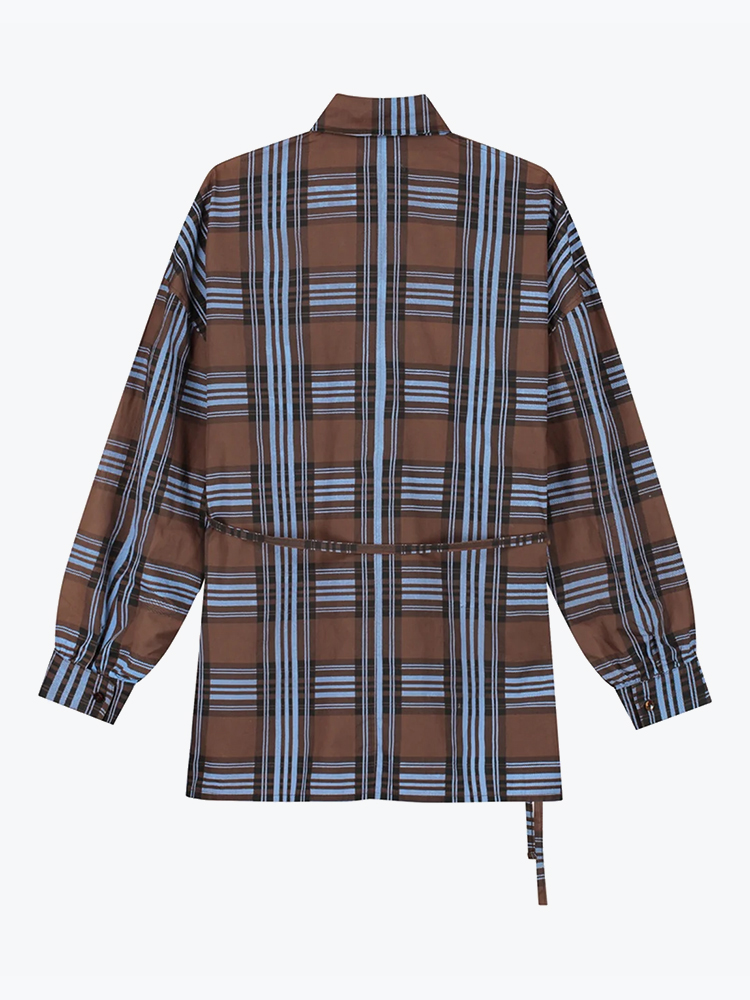 Stieglitz Stieglitz - Zita Wrap Blouse Brown - Blouses - Dames Bruin Blouses